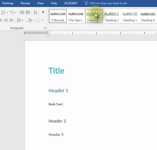 microsoft word heading styles download