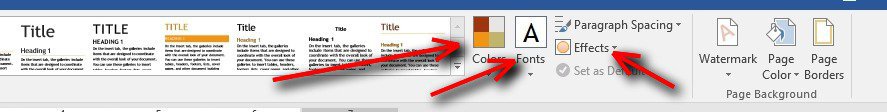 Choose Microsoft Word Colors and Fonts