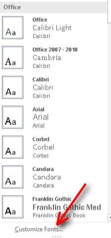 Customize Microsoft Word Fonts