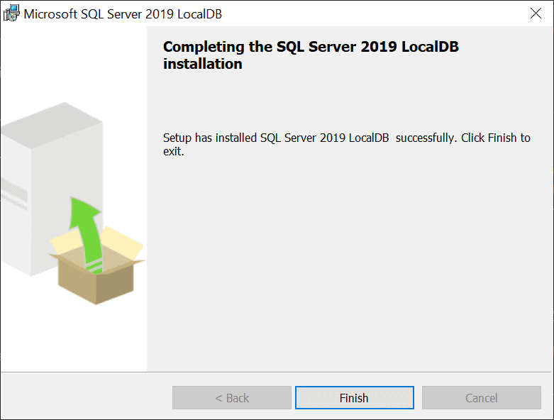 SQL Server Local DB Finish Installation