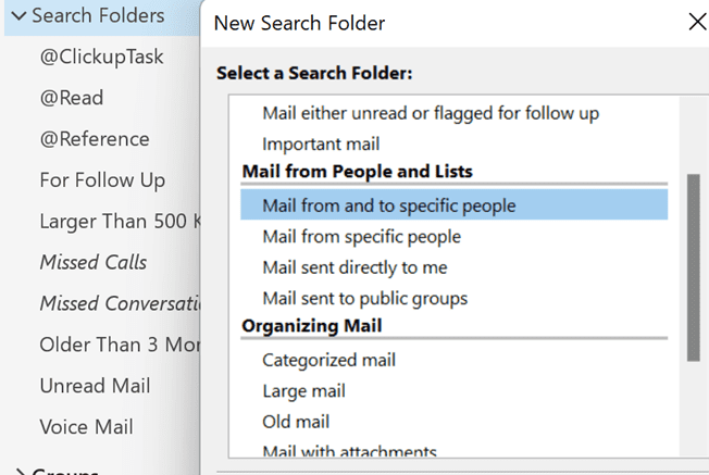 email filters
